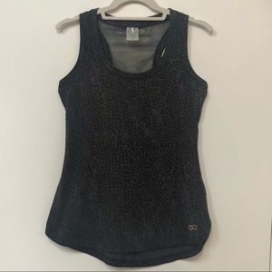 Calia mesh racer back tank size S leopard print everyday sport soft fabric EUC